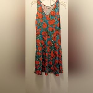 Parallea Women's blue & pink sun dress